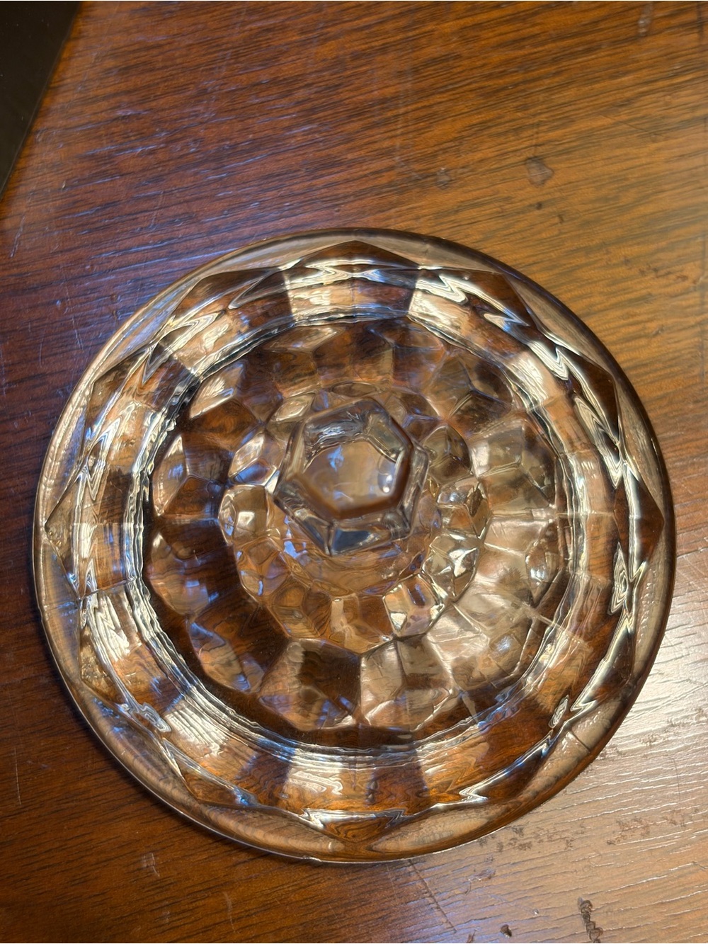 Clear Glass fostoria lid